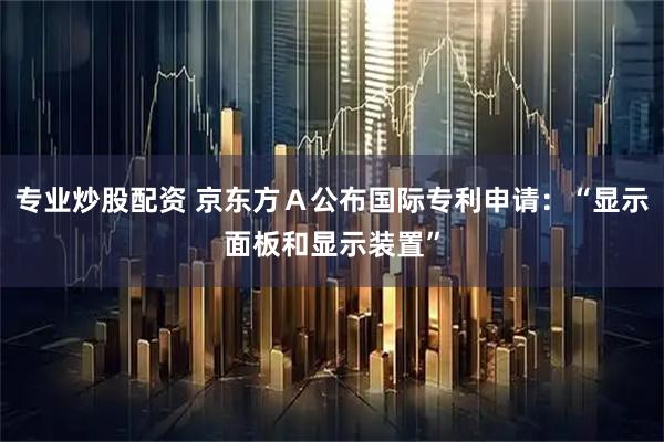专业炒股配资 京东方Ａ公布国际专利申请：“显示面板和显示装置”
