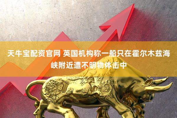 天牛宝配资官网 英国机构称一船只在霍尔木兹海峡附近遭不明物体击中